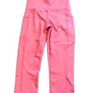 IDEOLOGY Activewear High Rise Side Pocket Cropped Leggings Morning Glory Pink Sm